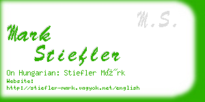 mark stiefler business card